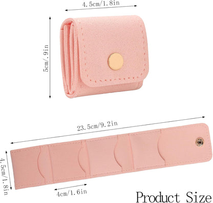 3 Pack Mini Jewelry Organizer, Travel Jewelry Case, Foldable Multifunctional Travel Jewelrys Pouch for Earrings, Necklaces, Rings, Chain Bracelets, Brooches