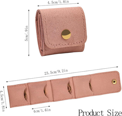 3 Pack Mini Jewelry Organizer, Travel Jewelry Case, Foldable Multifunctional Travel Jewelrys Pouch for Earrings, Necklaces, Rings, Chain Bracelets, Brooches