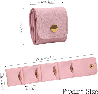 3 Pack Mini Jewelry Organizer, Travel Jewelry Case, Foldable Multifunctional Travel Jewelrys Pouch for Earrings, Necklaces, Rings, Chain Bracelets, Brooches