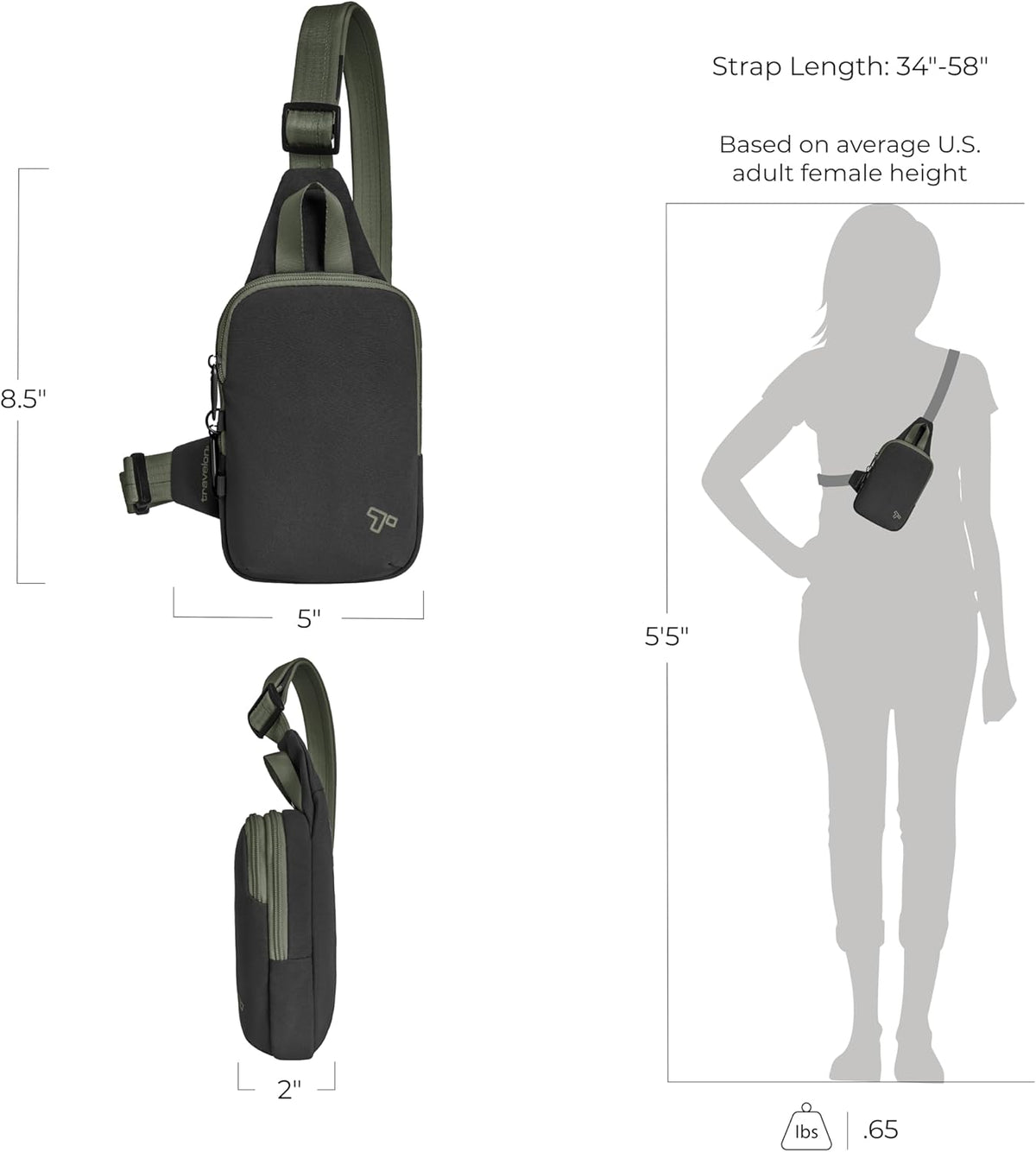 Anti-Theft The Voyages Compact Sling