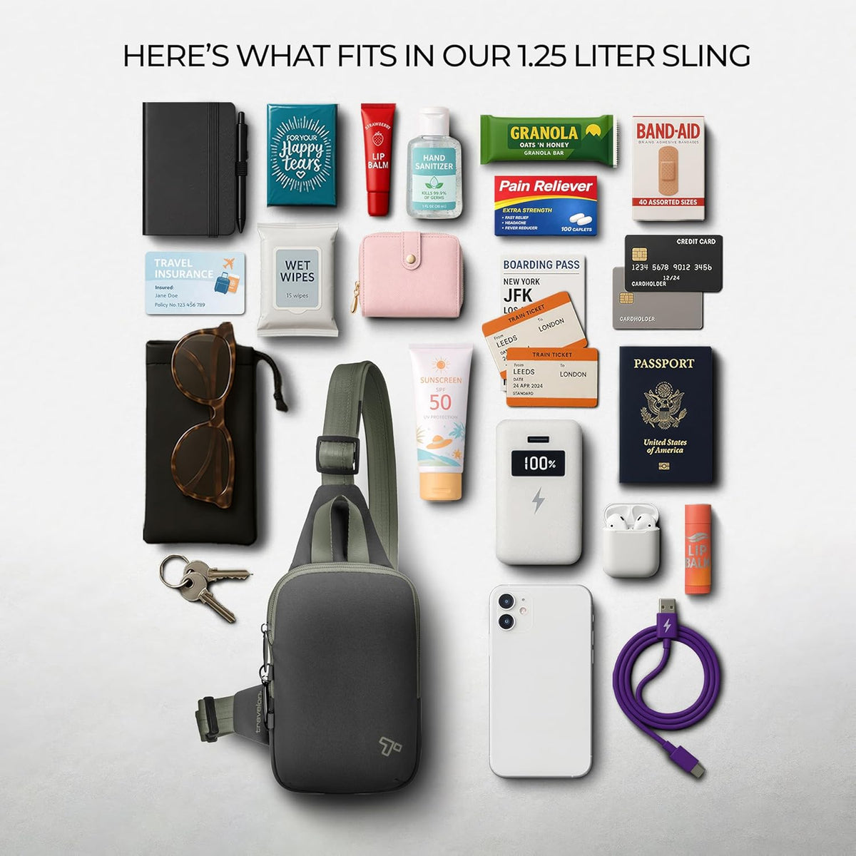 Anti-Theft The Voyages Compact Sling