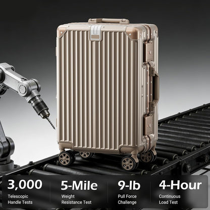 Carry on Luggage Aluminium Frame with Cup Holder, 20 Inch Zipperless Luggage with Spinner Wheels,Carry On Suitcase 22x14x9 Airline Approved for Business Travel