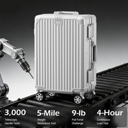 Carry on Luggage Aluminium Frame with Cup Holder, 20 Inch Zipperless Luggage with Spinner Wheels,Carry On Suitcase 22x14x9 Airline Approved for Business Travel