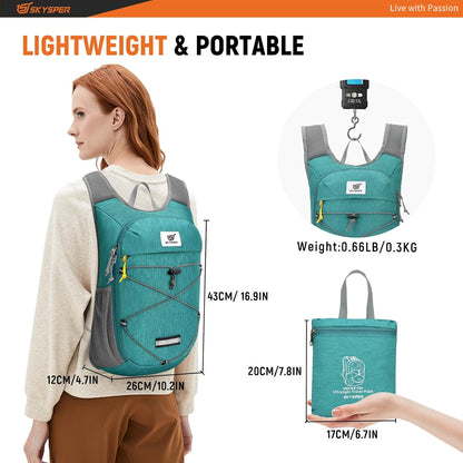 Foldable Hiking Backpack - 10L/15L Small Lightweight Daypack Breathable Travel Backpacks