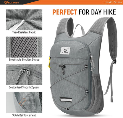 Foldable Hiking Backpack - 10L/15L Small Lightweight Daypack Breathable Travel Backpacks