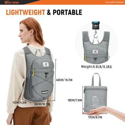 Foldable Hiking Backpack - 10L/15L Small Lightweight Daypack Breathable Travel Backpacks