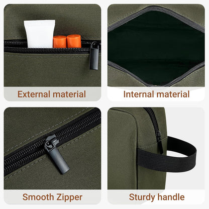 Travel Toiletry Bag for Women and Men,Lightweight Makeup Bag Hanging Dopp Kit with Shaving Compartment Cosmetic Organizer Small Tool Bag Travel Essentials,Gifts for Men(Black)
