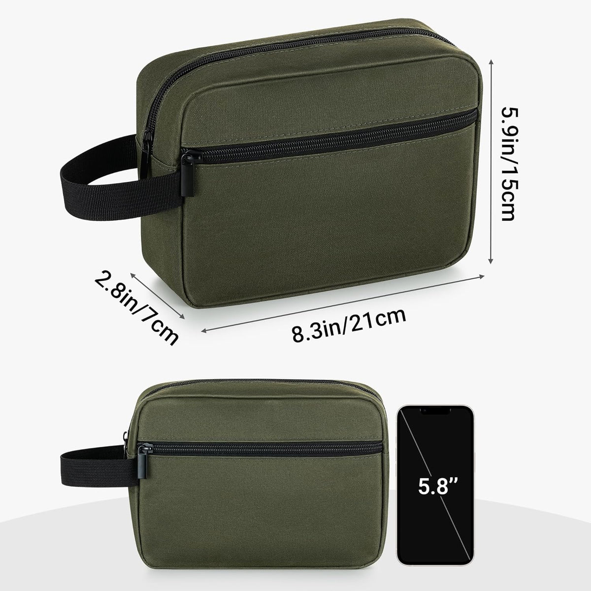 Travel Toiletry Bag for Women and Men,Lightweight Makeup Bag Hanging Dopp Kit with Shaving Compartment Cosmetic Organizer Small Tool Bag Travel Essentials,Gifts for Men(Black)