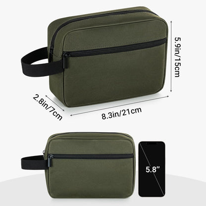 Travel Toiletry Bag for Women and Men,Lightweight Makeup Bag Hanging Dopp Kit with Shaving Compartment Cosmetic Organizer Small Tool Bag Travel Essentials,Gifts for Men(Black)