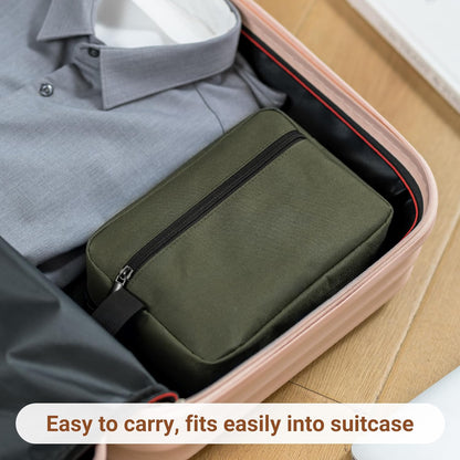 Travel Toiletry Bag for Women and Men,Lightweight Makeup Bag Hanging Dopp Kit with Shaving Compartment Cosmetic Organizer Small Tool Bag Travel Essentials,Gifts for Men(Black)