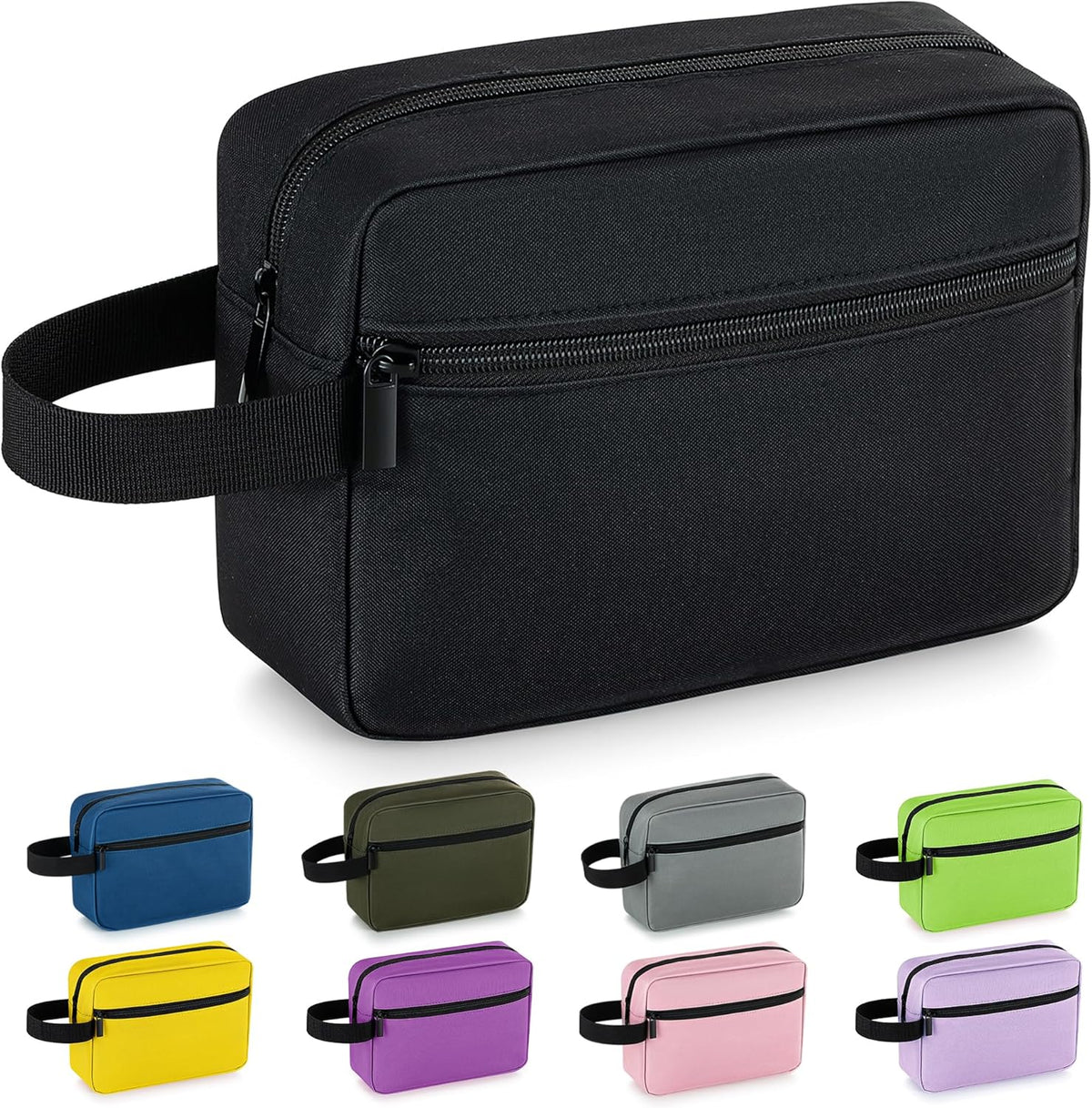 Travel Toiletry Bag for Women and Men,Lightweight Makeup Bag Hanging Dopp Kit with Shaving Compartment Cosmetic Organizer Small Tool Bag Travel Essentials,Gifts for Men(Black)