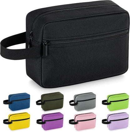 Travel Toiletry Bag for Women and Men,Lightweight Makeup Bag Hanging Dopp Kit with Shaving Compartment Cosmetic Organizer Small Tool Bag Travel Essentials,Gifts for Men(Black)