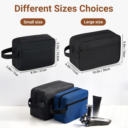 Travel Toiletry Bag for Women and Men,Lightweight Makeup Bag Hanging Dopp Kit with Shaving Compartment Cosmetic Organizer Small Tool Bag Travel Essentials,Gifts for Men(Black)