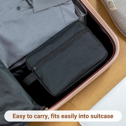 Travel Toiletry Bag for Women and Men,Lightweight Makeup Bag Hanging Dopp Kit with Shaving Compartment Cosmetic Organizer Small Tool Bag Travel Essentials,Gifts for Men(Black)