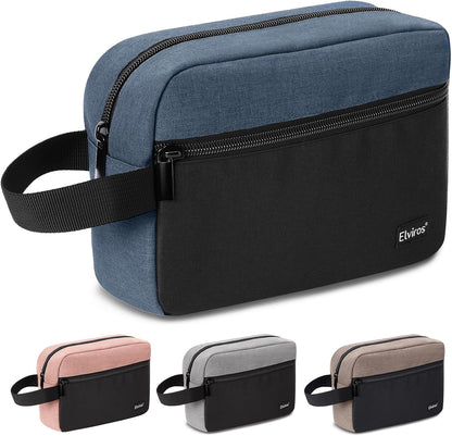 Travel Toiletry Bag for Women and Men,Lightweight Makeup Bag Hanging Dopp Kit with Shaving Compartment Cosmetic Organizer Small Tool Bag Travel Essentials,Gifts for Men(Black)