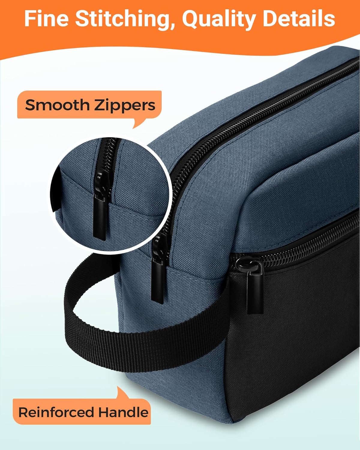 Travel Toiletry Bag for Women and Men,Lightweight Makeup Bag Hanging Dopp Kit with Shaving Compartment Cosmetic Organizer Small Tool Bag Travel Essentials,Gifts for Men(Black)