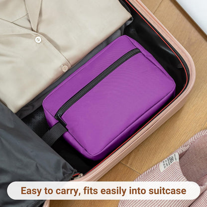 Travel Toiletry Bag for Women and Men,Lightweight Makeup Bag Hanging Dopp Kit with Shaving Compartment Cosmetic Organizer Small Tool Bag Travel Essentials,Gifts for Men(Black)
