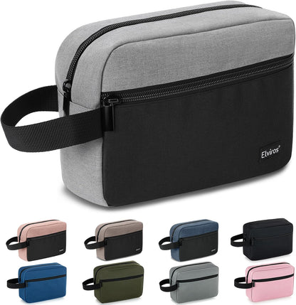 Travel Toiletry Bag for Women and Men,Lightweight Makeup Bag Hanging Dopp Kit with Shaving Compartment Cosmetic Organizer Small Tool Bag Travel Essentials,Gifts for Men(Black)
