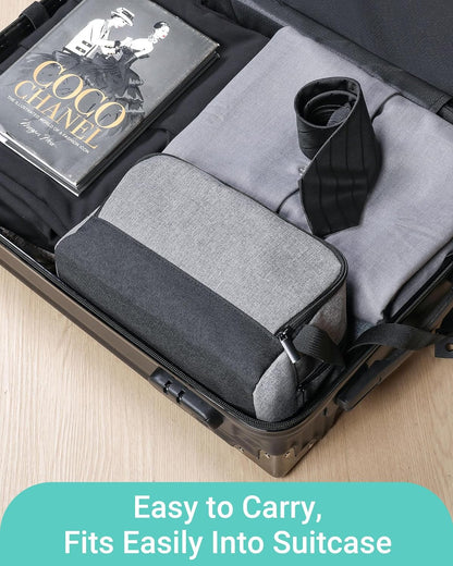 Travel Toiletry Bag for Women and Men,Lightweight Makeup Bag Hanging Dopp Kit with Shaving Compartment Cosmetic Organizer Small Tool Bag Travel Essentials,Gifts for Men(Black)