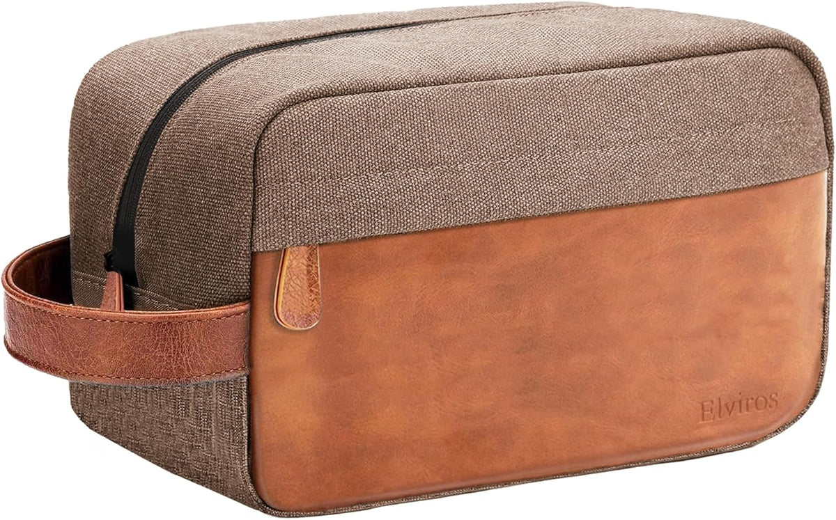 Travel Toiletry Bag for Women and Men,Lightweight Makeup Bag Hanging Dopp Kit with Shaving Compartment Cosmetic Organizer Small Tool Bag Travel Essentials,Gifts for Men(Black)