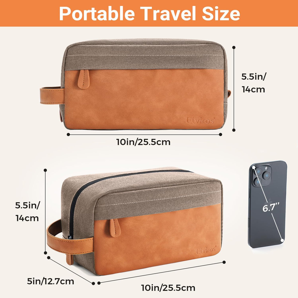 Travel Toiletry Bag for Women and Men,Lightweight Makeup Bag Hanging Dopp Kit with Shaving Compartment Cosmetic Organizer Small Tool Bag Travel Essentials,Gifts for Men(Black)