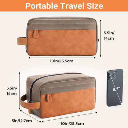 Travel Toiletry Bag for Women and Men,Lightweight Makeup Bag Hanging Dopp Kit with Shaving Compartment Cosmetic Organizer Small Tool Bag Travel Essentials,Gifts for Men(Black)