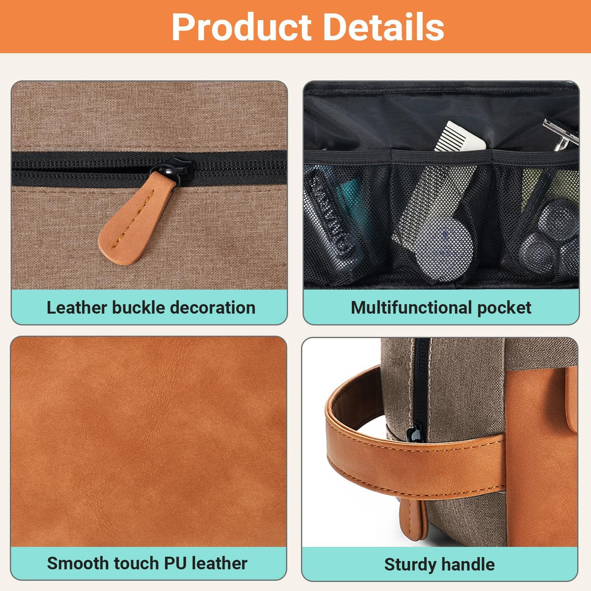 Travel Toiletry Bag for Women and Men,Lightweight Makeup Bag Hanging Dopp Kit with Shaving Compartment Cosmetic Organizer Small Tool Bag Travel Essentials,Gifts for Men(Black)