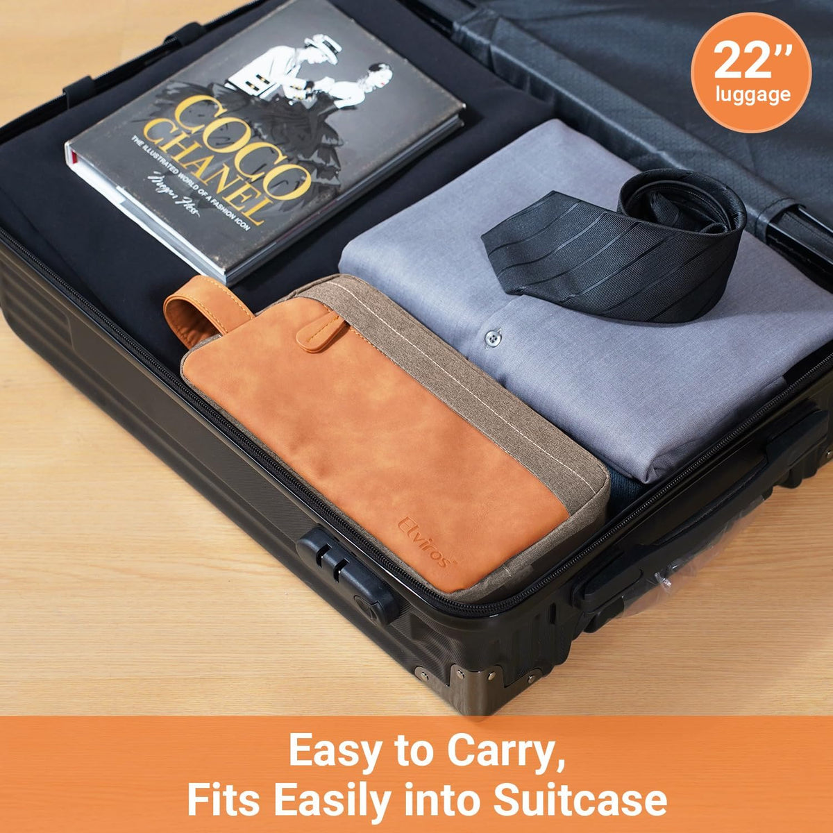 Travel Toiletry Bag for Women and Men,Lightweight Makeup Bag Hanging Dopp Kit with Shaving Compartment Cosmetic Organizer Small Tool Bag Travel Essentials,Gifts for Men(Black)