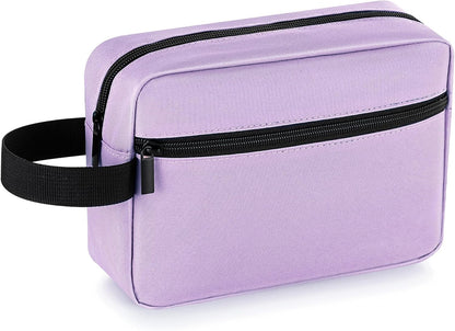 Travel Toiletry Bag for Women and Men,Lightweight Makeup Bag Hanging Dopp Kit with Shaving Compartment Cosmetic Organizer Small Tool Bag Travel Essentials,Gifts for Men(Black)
