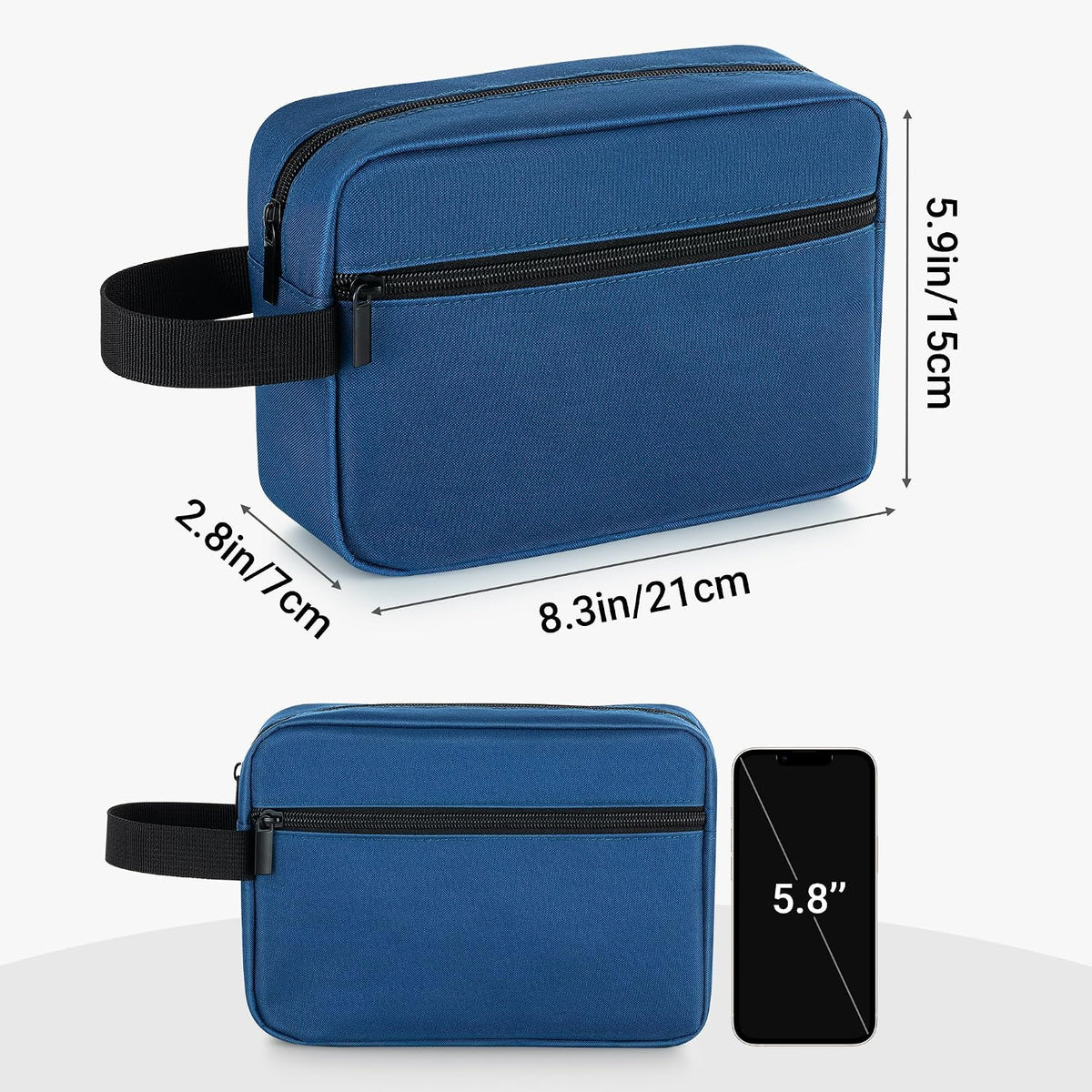 Travel Toiletry Bag for Women and Men,Lightweight Makeup Bag Hanging Dopp Kit with Shaving Compartment Cosmetic Organizer Small Tool Bag Travel Essentials,Gifts for Men(Black)