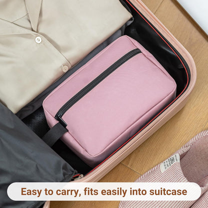 Travel Toiletry Bag for Women and Men,Lightweight Makeup Bag Hanging Dopp Kit with Shaving Compartment Cosmetic Organizer Small Tool Bag Travel Essentials,Gifts for Men(Black)