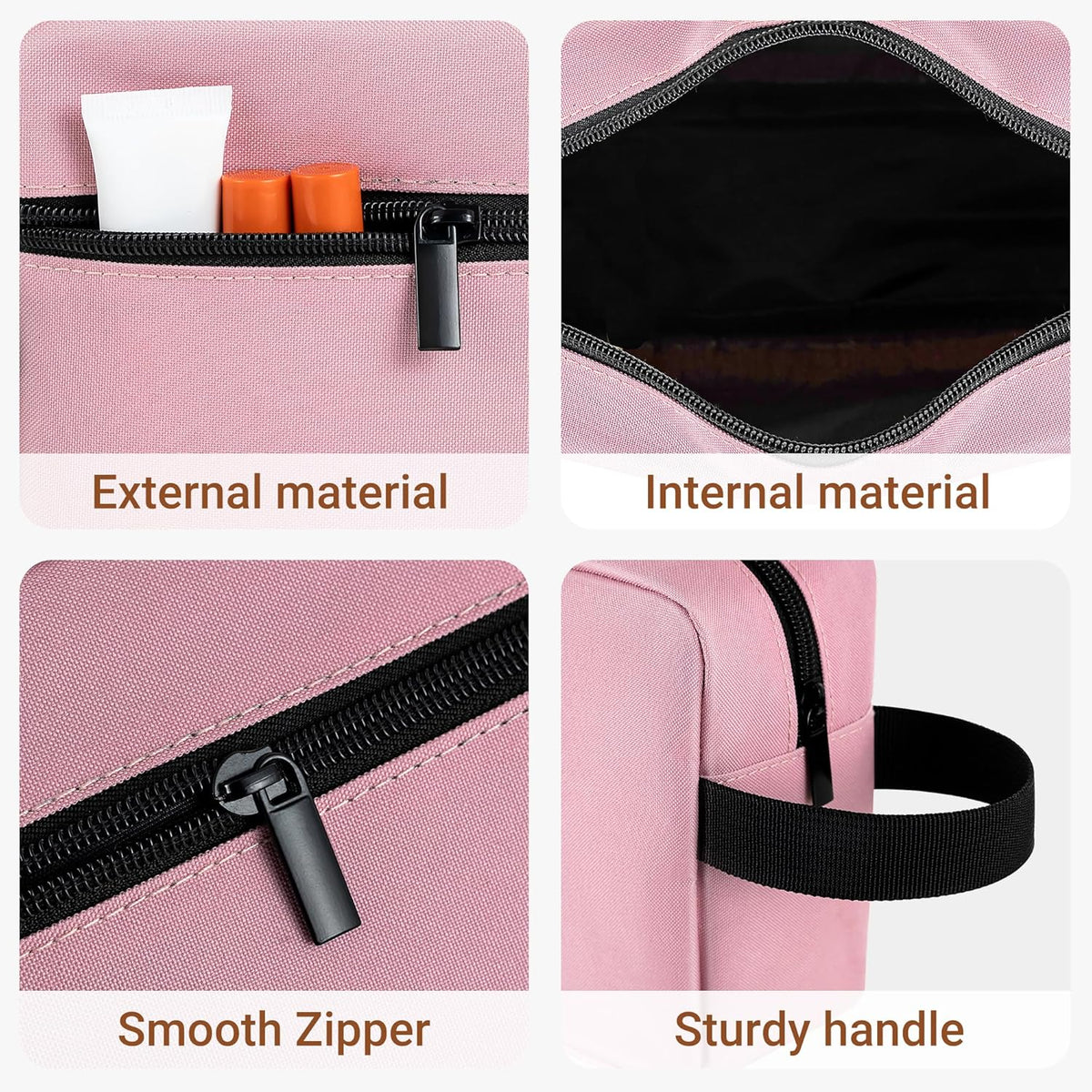 Travel Toiletry Bag for Women and Men,Lightweight Makeup Bag Hanging Dopp Kit with Shaving Compartment Cosmetic Organizer Small Tool Bag Travel Essentials,Gifts for Men(Black)