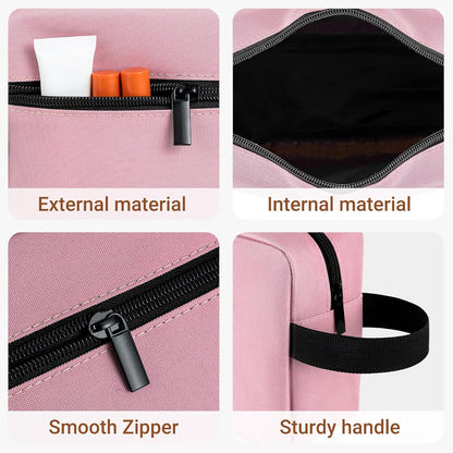 Travel Toiletry Bag for Women and Men,Lightweight Makeup Bag Hanging Dopp Kit with Shaving Compartment Cosmetic Organizer Small Tool Bag Travel Essentials,Gifts for Men(Black)
