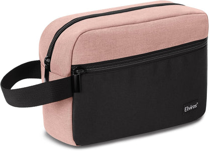 Travel Toiletry Bag for Women and Men,Lightweight Makeup Bag Hanging Dopp Kit with Shaving Compartment Cosmetic Organizer Small Tool Bag Travel Essentials,Gifts for Men(Black)