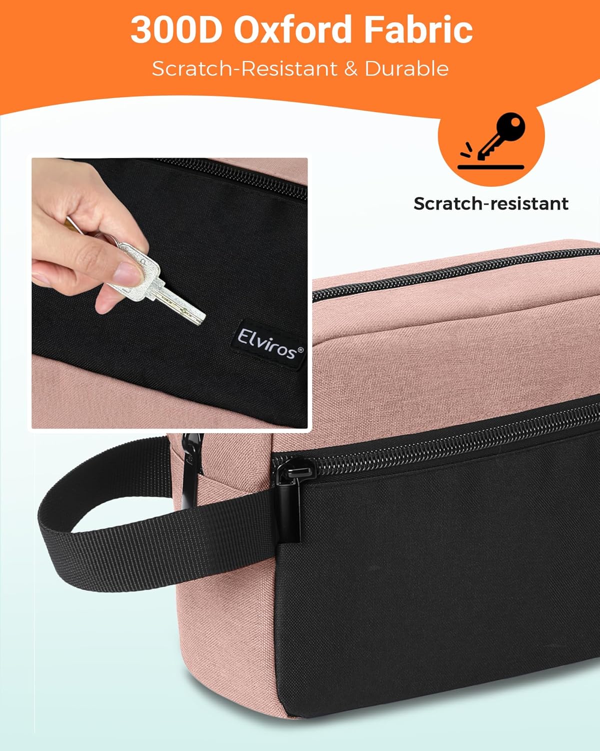 Travel Toiletry Bag for Women and Men,Lightweight Makeup Bag Hanging Dopp Kit with Shaving Compartment Cosmetic Organizer Small Tool Bag Travel Essentials,Gifts for Men(Black)