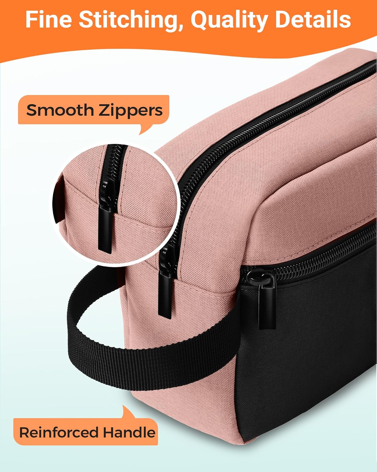 Travel Toiletry Bag for Women and Men,Lightweight Makeup Bag Hanging Dopp Kit with Shaving Compartment Cosmetic Organizer Small Tool Bag Travel Essentials,Gifts for Men(Black)