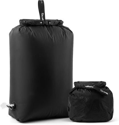 Travel Laundry Bag, Pump-Free Vacuum Compression Dirty Clothes Bag for Suitcases, Large Waterproof Wet Dry Bag, Space Saver Reusable Laundry Bag for Cruise Essentials, Road Trip & Dorm, Black