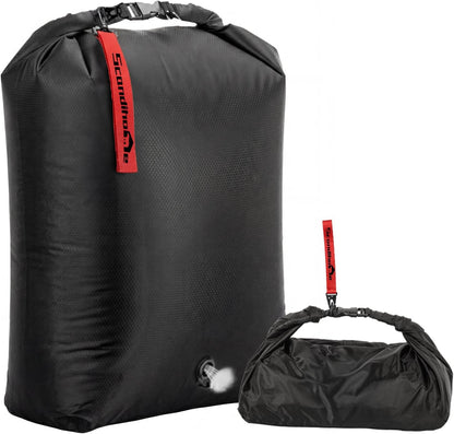 Travel Laundry Bag, Pump-Free Vacuum Compression Dirty Clothes Bag for Suitcases, Large Waterproof Wet Dry Bag, Space Saver Reusable Laundry Bag for Cruise Essentials, Road Trip & Dorm, Black