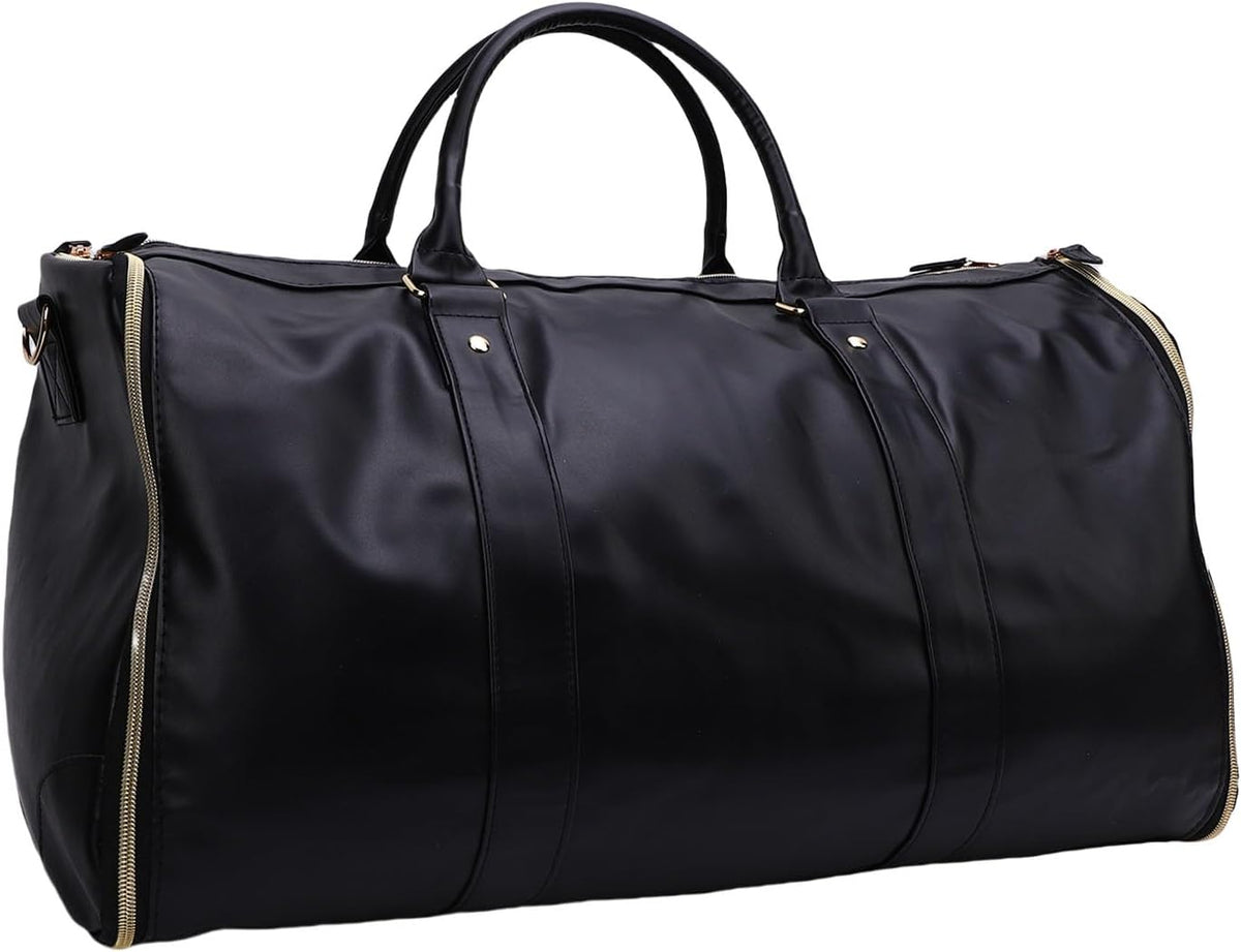 Carry on Garment Bag for Travel, 2 in 1 Convertible Hanging Suitcase Suit Travel Bag with Comfortable Handle, Large Capacity Duffel on Wheels for Business Trips, Weekends (Cream White)