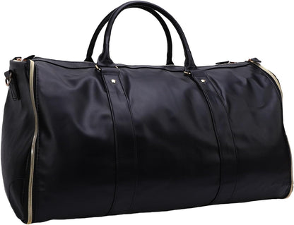 Carry on Garment Bag for Travel, 2 in 1 Convertible Hanging Suitcase Suit Travel Bag with Comfortable Handle, Large Capacity Duffel on Wheels for Business Trips, Weekends (Cream White)