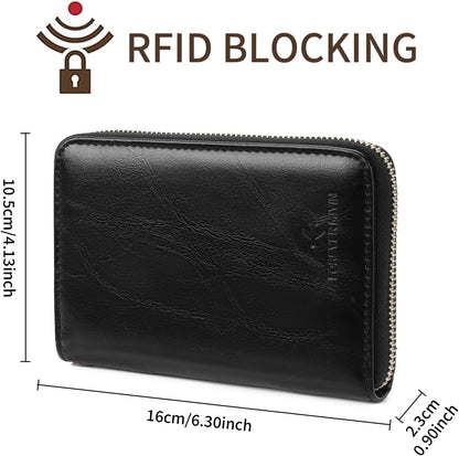 RFID Blocking Passport Holder for Wallet,with Zipper Travel Wallet Credit Cards Case Women Men Passport Cover Wallet