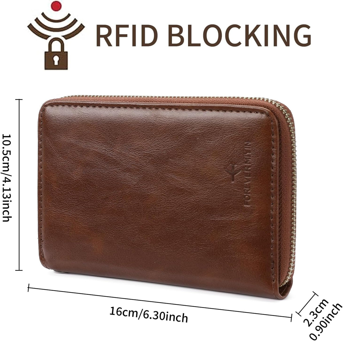 RFID Blocking Passport Holder for Wallet,with Zipper Travel Wallet Credit Cards Case Women Men Passport Cover Wallet