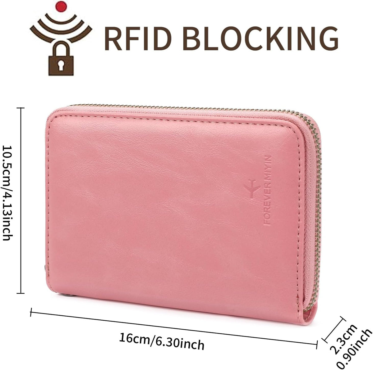 RFID Blocking Passport Holder for Wallet,with Zipper Travel Wallet Credit Cards Case Women Men Passport Cover Wallet