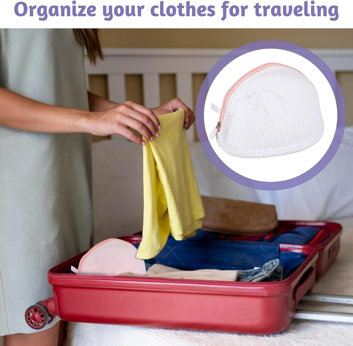 3 Pcs Bra Washing Bags, Mesh Wash Bag for Bras with Zipper, Large Bra Washing Bags for Laundry, Bra Laundry Bags for Washing Machine Women Lingerie Bags Wash for Washing Delicates