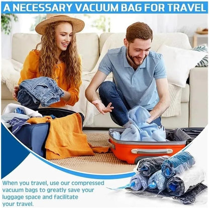 Roll Up Travel Space Saver Storage Bags For Luggage Clothes Cruise Ship Essentials Home Packing-Organizer((S))