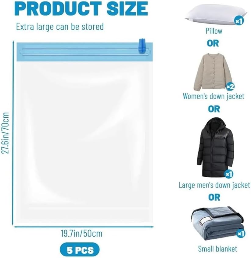 Roll Up Travel Space Saver Storage Bags For Luggage Clothes Cruise Ship Essentials Home Packing-Organizer((S))