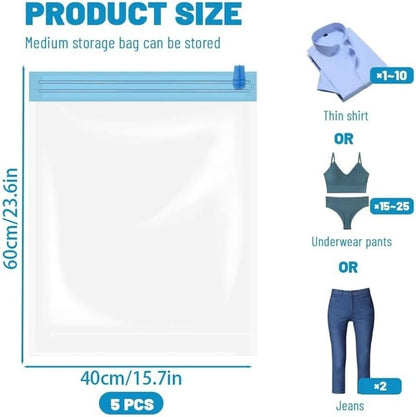 Roll Up Travel Space Saver Storage Bags For Luggage Clothes Cruise Ship Essentials Home Packing-Organizer((S))
