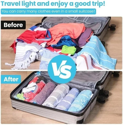 Roll Up Travel Space Saver Storage Bags For Luggage Clothes Cruise Ship Essentials Home Packing-Organizer((S))