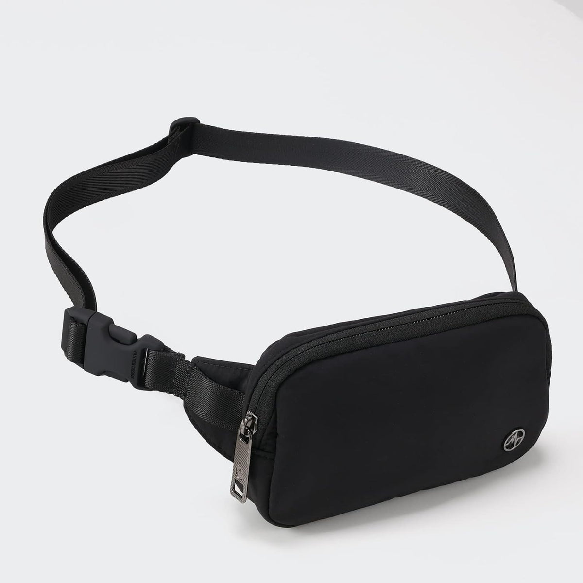 Mini Belt Bag – Ultra Compact, Fits 6.7” Phone, Lipstick, Earbuds, Essentials, Small Crossbody Waist Purse, Black Onyx