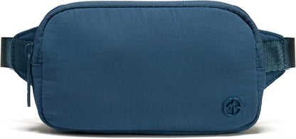 Mini Belt Bag – Ultra Compact, Fits 6.7” Phone, Lipstick, Earbuds, Essentials, Small Crossbody Waist Purse, Black Onyx